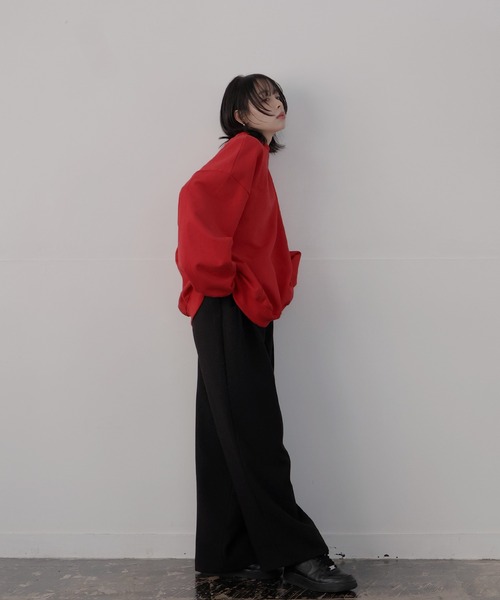 ロゴ刺繍オーバースウェット（スウェット）｜LIAN（リアン）