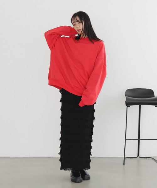 ロゴ刺繍オーバースウェット（スウェット）｜LIAN（リアン）