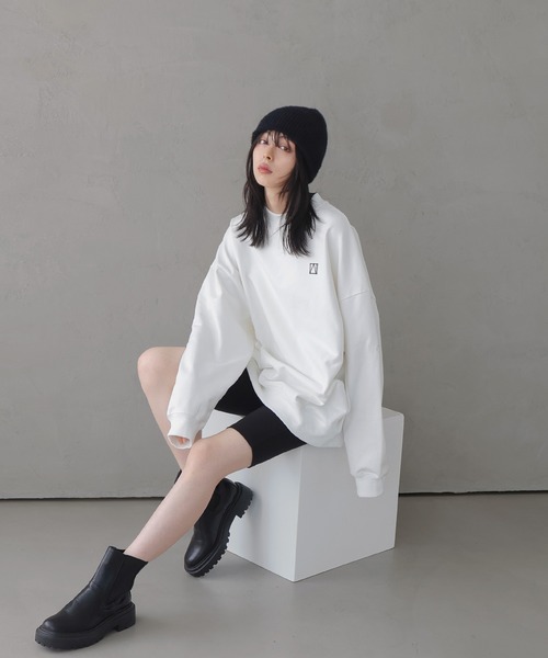 ロゴ刺繍オーバースウェット（スウェット）｜LIAN（リアン）