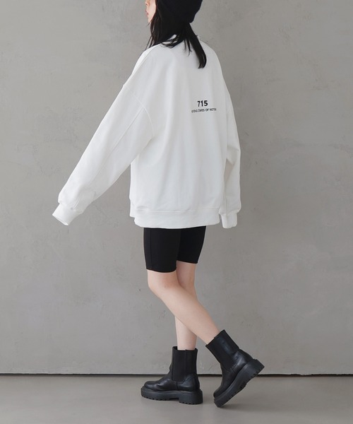 ロゴ刺繍オーバースウェット（スウェット）｜LIAN（リアン）