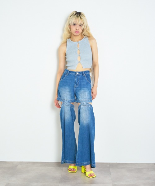 ANNA SUI NYC（アナ スイ エヌ ワイ シー）の「ANNA SUI NYC グリッターニットタンクトップ（タンクトップ・レディース・ピンク/シルバー/ブルー/ブラック・FREE）」の5枚目の写真