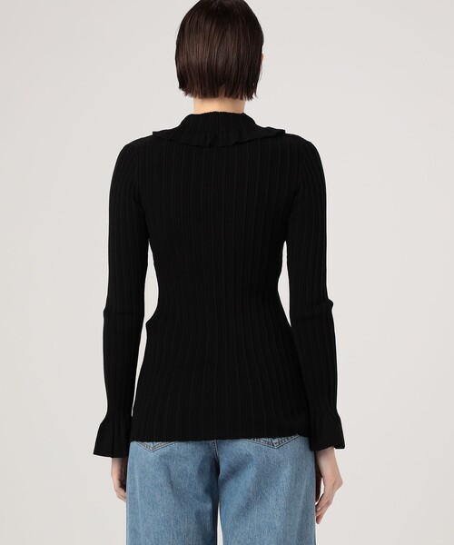 BY MALENE BIRGER（バイマレーネビルガー）の「BY MALENE BIRGER リブニットカーディガン（カーディガン/ボレロ・レディース・ブラック/ベージュ・34）」の6枚目の写真