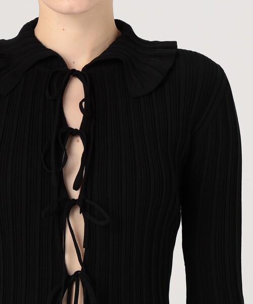 BY MALENE BIRGER（バイマレーネビルガー）の「BY MALENE BIRGER リブニットカーディガン（カーディガン/ボレロ・レディース・ブラック/ベージュ・34）」の7枚目の写真