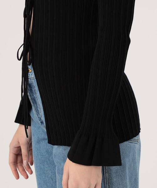 BY MALENE BIRGER（バイマレーネビルガー）の「BY MALENE BIRGER リブニットカーディガン（カーディガン/ボレロ・レディース・ブラック/ベージュ・34）」の10枚目の写真