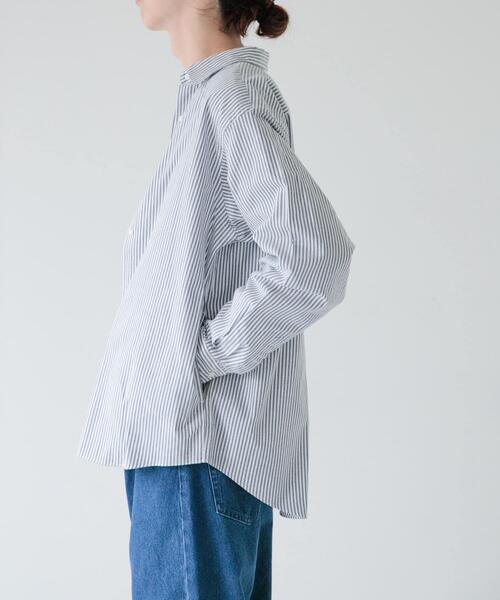 FORK&SPOON（フォークアンドスプーン）の「FORK&SPOON　スナップボタンシャツ（シャツ/ブラウス・メンズ・ストライプ/チャコールグレー/オフホワイト・5/4）」の7枚目の写真