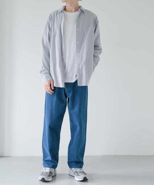 FORK&SPOON（フォークアンドスプーン）の「FORK&SPOON　スナップボタンシャツ（シャツ/ブラウス・メンズ・ストライプ/チャコールグレー/オフホワイト・5/4）」の9枚目の写真