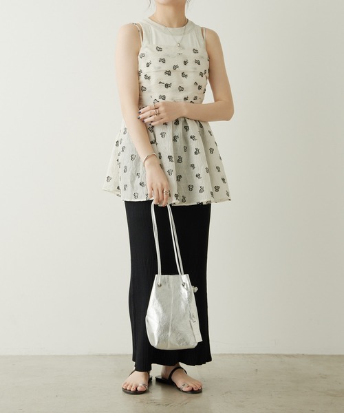 marco masi（マルコマージ）の「marco masi/レザー巾着バッグ（ショルダーバッグ・レディース・シルバー/ゴールド・FREE）」の15枚目の写真