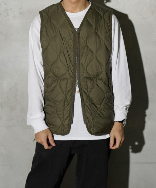 セール】TAION / タイオン MILITARY V-NECK W ZIP VEST (TAION
