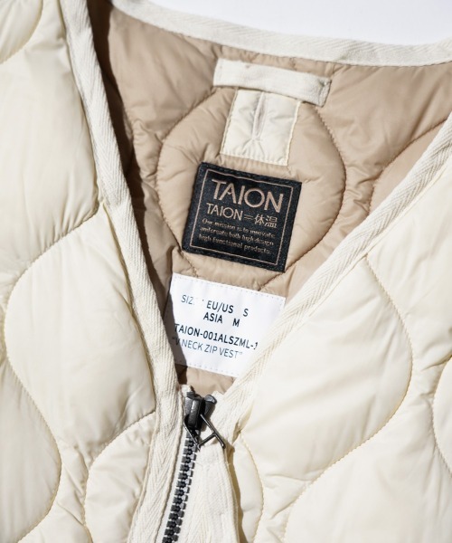 TAION（タイオン）の「TAION / タイオン MILITARY V-NECK W ZIP VEST (TAION-001ALSZML-1) ミリタリー Vネック Wジップ ダウンベスト ソフトシェル（ベスト・メンズ・ブラック/オリーブ/オフホワイト/ダークネイビー/カモフラージュ・MEDIUM/LARGE/X-LARGE/XX-LARGE/SMALL）」の18枚目の写真