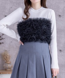 【ZOZO限定】ボリュームラメチュールベアトップ