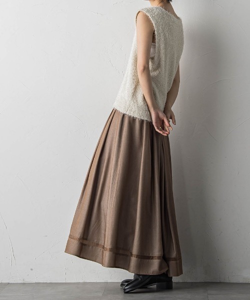 シャンブレー×シアーボックスタックスカート≪セットアップ対応≫