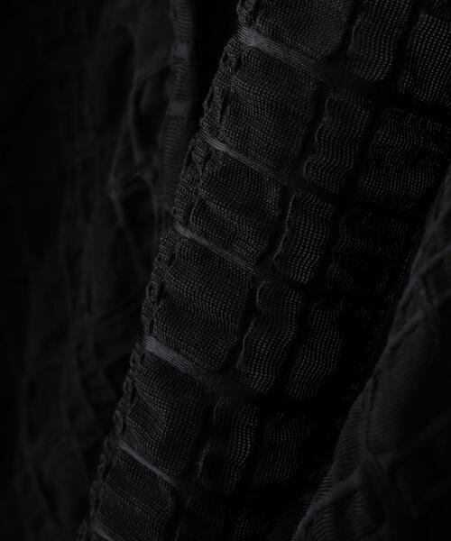 FREE'S MART（フリーズマート）の「◆シアーチェック袖シャーリングボレロ（カーディガン/ボレロ・レディース・ブラック/ホワイト/ライトグリーン・FREE）」の14枚目の写真