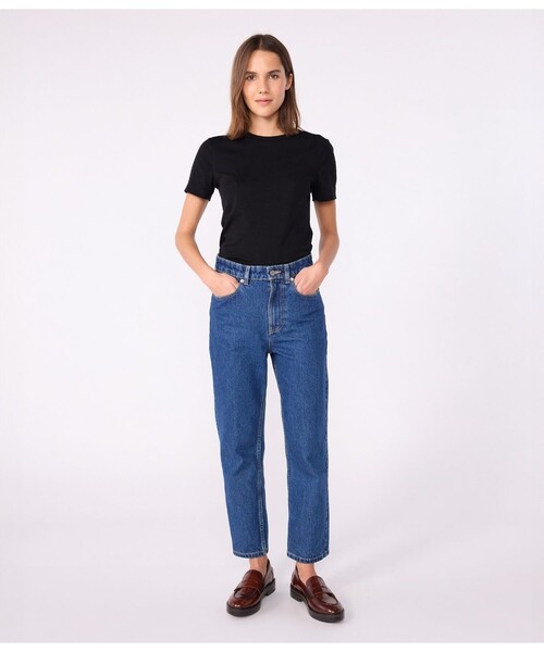 PETIT BATEAU（プチバトー）の「クルーネック半袖Ｔシャツ（Tシャツ/カットソー・レディース・ネイビー/ホワイト/ブラック・MEDIUM/XX-SMALL/SMALL/X-SMALL/LARGE）」の21枚目の写真