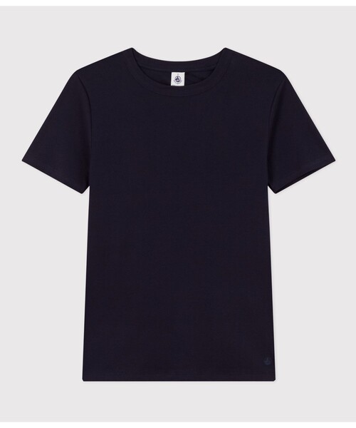 プチバトー　　新品未使用品　ネイビー 半袖Tシャツ Mサイズ クルーネック半袖Tシャツ（Tシャツ/カットソー）｜PETIT BATEAU