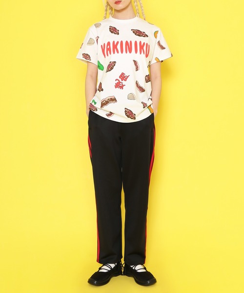フード総柄Tシャツ(ONIGIRI・YAKINIKU・NATTO）（Tシャツ