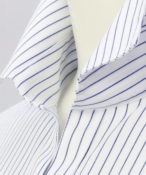 TOKYO SHIRTS(トウキョウシャツ)の「形態安定ノーアイロン スキッパー 7分袖ビジネスワイシャツ(ビジネスシャツ・レディース・ブルー・XL/L/M/S/LL)」の3枚目の写真