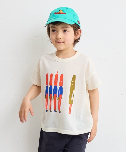 HOGAN RANCH WEAR（ホーガンランチウエア）の「【超吸水速乾】イラストT（kids/XS～LL）（Tシャツ/カットソー・キッズ・オフホワイト/ブルー/ブラック/ピンク/グリーン/ブラウン・XS/S/M/L/LL）」の2枚目の写真