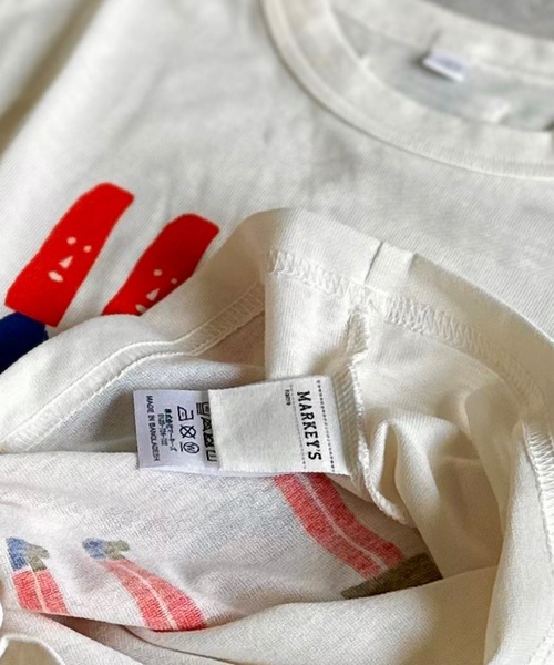 HOGAN RANCH WEAR（ホーガンランチウエア）の「【超吸水速乾】イラストT（kids/XS～LL）（Tシャツ/カットソー・キッズ・オフホワイト/ブルー/ブラック/ピンク/グリーン/ブラウン・XS/S/M/L/LL）」の7枚目の写真