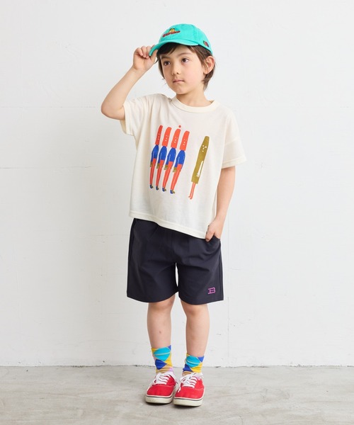 HOGAN RANCH WEAR（ホーガンランチウエア）の「【超吸水速乾】イラストT（kids/XS～LL）（Tシャツ/カットソー・キッズ・オフホワイト/ブルー/ブラック/ピンク/グリーン/ブラウン・XS/S/M/L/LL）」の9枚目の写真