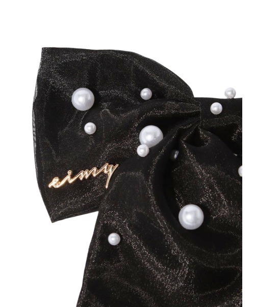 EIMY ISTOIRE（エイミーイストワール）の「パールスプリンクルバレッタ（バレッタ/ヘアクリップ・レディース・サックスブルー/ブラック/その他8/ピンク/ホワイト/ベージュ・F）」の21枚目の写真