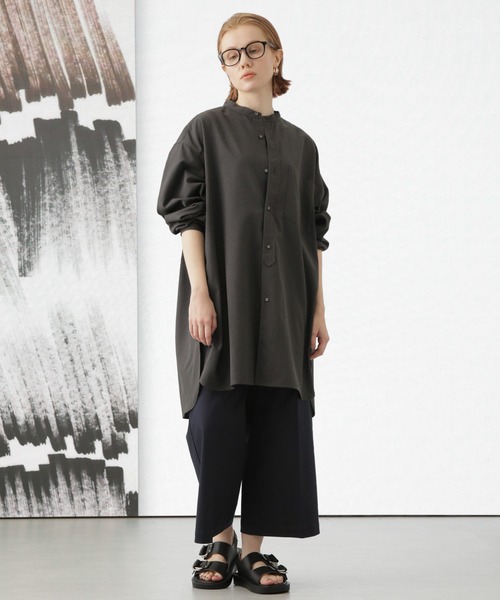Apo(s)ture(アポスチャー)の「ARIA-012/ストレッチチノアンクルワイドパンツ(チノパンツ・レディース・ベージュ/ネイビー/ブラック/ホワイト・XS/M/L/S/XL)」の4枚目の写真