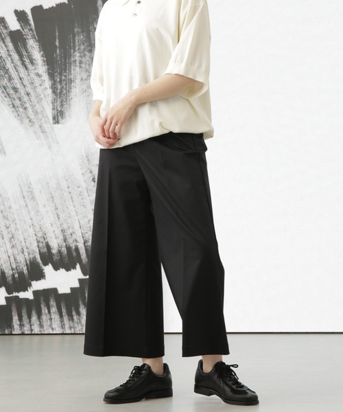 Apo(s)ture(アポスチャー)の「ARIA-012/ストレッチチノアンクルワイドパンツ(チノパンツ・レディース・ベージュ/ネイビー/ブラック/ホワイト・XS/M/L/S/XL)」の6枚目の写真