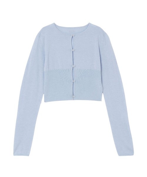 LIB JOIE ショートカラーカーディガン LIBJOIE（リブジョア）の「シルクブレンドショートカラー