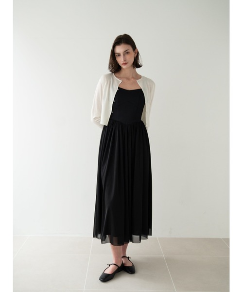 LIBJOIE（リブジョア）の「シルクブレンドショートカラーカーディガン