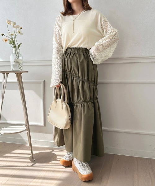 apres jour(アプレジュール)の「レースドッキング2WAYショートニットカーディガン【ZOZOTOWN限定アイテム】(カーディガン/ボレロ・レディース・ピンク/グレー/アイボリー・フリー/X-LARGE)」の15枚目の写真