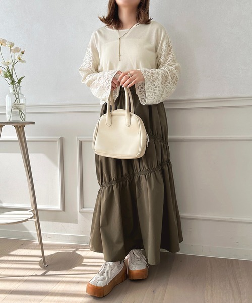 apres jour(アプレジュール)の「レースドッキング2WAYショートニットカーディガン【ZOZOTOWN限定アイテム】(カーディガン/ボレロ・レディース・ピンク/グレー/アイボリー・フリー/X-LARGE)」の16枚目の写真