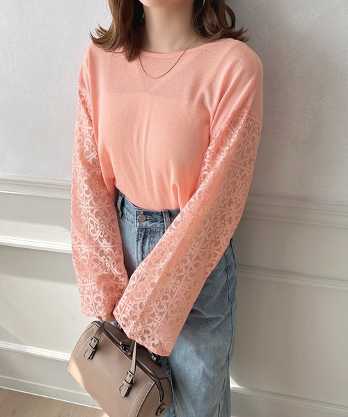 apres jour(アプレジュール)の「レースドッキング2WAYショートニットカーディガン【ZOZOTOWN限定アイテム】(カーディガン/ボレロ・レディース・ピンク/グレー/アイボリー・フリー/X-LARGE)」の13枚目の写真