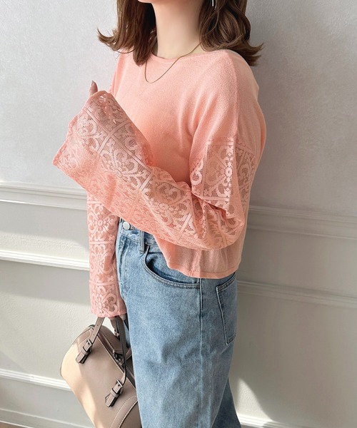 apres jour(アプレジュール)の「レースドッキング2WAYショートニットカーディガン【ZOZOTOWN限定アイテム】(カーディガン/ボレロ・レディース・ピンク/グレー/アイボリー・フリー/X-LARGE)」の14枚目の写真