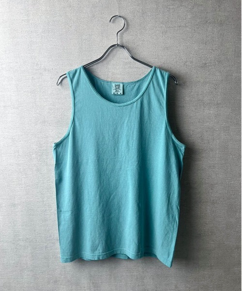 comfort colors(コンフォートカラーズ)の「【COMFORT COLORS】6.1oz ガーメントダイ タンクトップ(タンクトップ・メンズ・グリーン系その他/ピンク/インディゴブルー/グレー/ホワイト/ブルー系その他/スミクロ/グリーン/オレンジ系その他/レッド系その他/パープル/ブラック・MEDIUM/LARGE/X-LARGE/SMALL)」の6枚目の写真