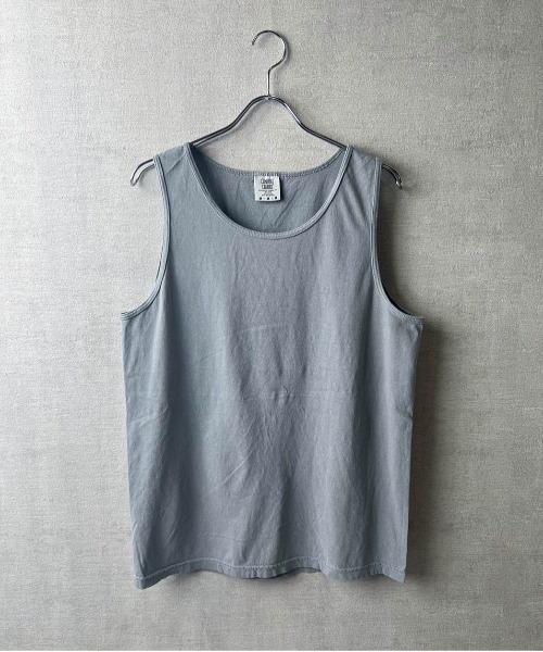 comfort colors(コンフォートカラーズ)の「【COMFORT COLORS】6.1oz ガーメントダイ タンクトップ(タンクトップ・メンズ・グリーン系その他/ピンク/インディゴブルー/グレー/ホワイト/ブルー系その他/スミクロ/グリーン/オレンジ系その他/レッド系その他/パープル/ブラック・MEDIUM/LARGE/X-LARGE/SMALL)」の1枚目の写真