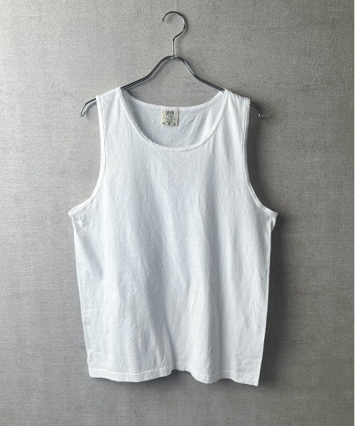 comfort colors(コンフォートカラーズ)の「【COMFORT COLORS】6.1oz ガーメントダイ タンクトップ(タンクトップ・メンズ・グリーン系その他/ピンク/インディゴブルー/グレー/ホワイト/ブルー系その他/スミクロ/グリーン/オレンジ系その他/レッド系その他/パープル/ブラック・MEDIUM/LARGE/X-LARGE/SMALL)」の2枚目の写真