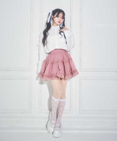 るる　JR⑦ パニエホワイト同梱 ちゅるっとパニエスカート(インパン)（スカート）｜Lovilyn