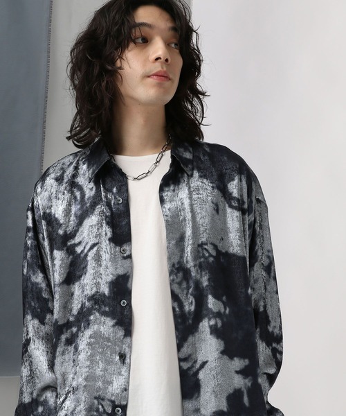 HARE（ハレ）の「アブストラクトハクプリントシャツ(HARE)（シャツ/ブラウス・メンズ・ブラウン/ブラック・FREE）」の12枚目の写真