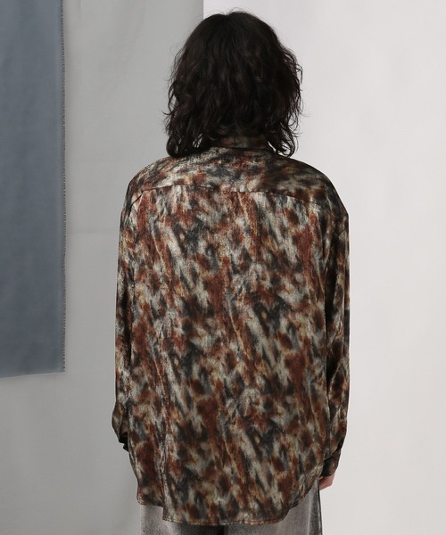 HARE（ハレ）の「アブストラクトハクプリントシャツ(HARE)（シャツ/ブラウス・メンズ・ブラウン/ブラック・FREE）」の15枚目の写真