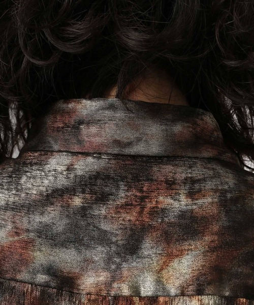 HARE（ハレ）の「アブストラクトハクプリントシャツ(HARE)（シャツ/ブラウス・メンズ・ブラウン/ブラック・FREE）」の4枚目の写真