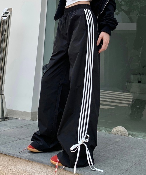 .KOM（ドットコム）の「A'GEM/9 × .kom 『.KOM/ドットケーオーエム』 ラインリボンパンツ（その他パンツ・レディース・ブラック・S/M）」の8枚目の写真