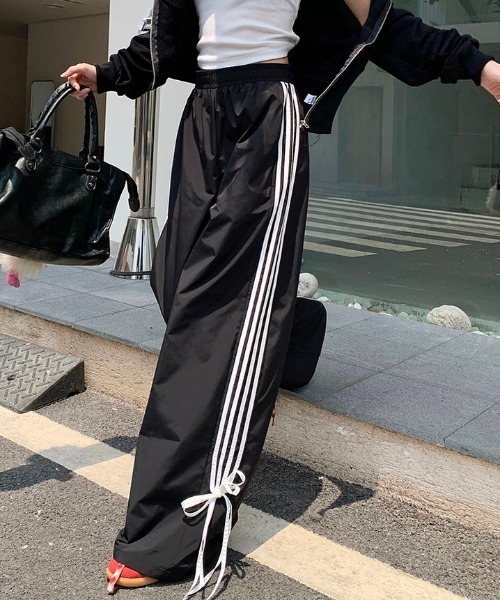 .KOM（ドットコム）の「A'GEM/9 × .kom 『.KOM/ドットケーオーエム』 ラインリボンパンツ（その他パンツ・レディース・ブラック・S/M）」の10枚目の写真