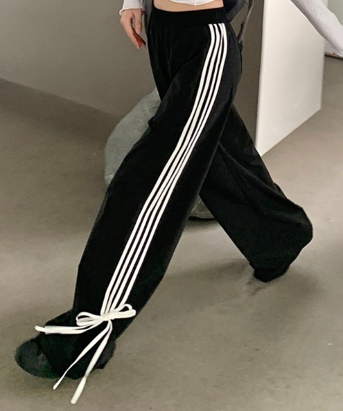 .KOM（ドットコム）の「A'GEM/9 × .kom 『.KOM/ドットケーオーエム』 ラインリボンパンツ（その他パンツ・レディース・ブラック・S/M）」の11枚目の写真