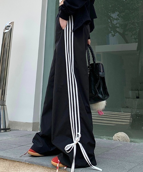 .KOM（ドットコム）の「A'GEM/9 × .kom 『.KOM/ドットケーオーエム』 ラインリボンパンツ（その他パンツ・レディース・ブラック・S/M）」の13枚目の写真