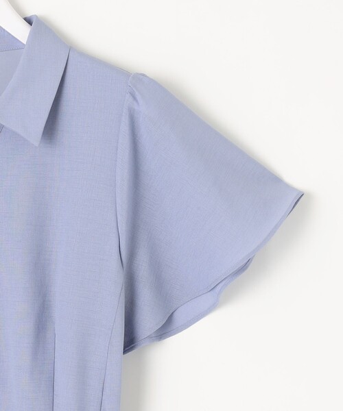 美品✨anySiS【洗える】ビューティフレア シャツワンピース ネイビー M 洗える】ビューティフレア シャツワンピース / any SiS