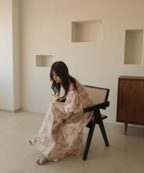 mideal(マイディール)の「original floral onepiece / オリジナルフローラルワンピース(ワンピース・レディース・グリーン/ピンク・FREE)」の9枚目の写真