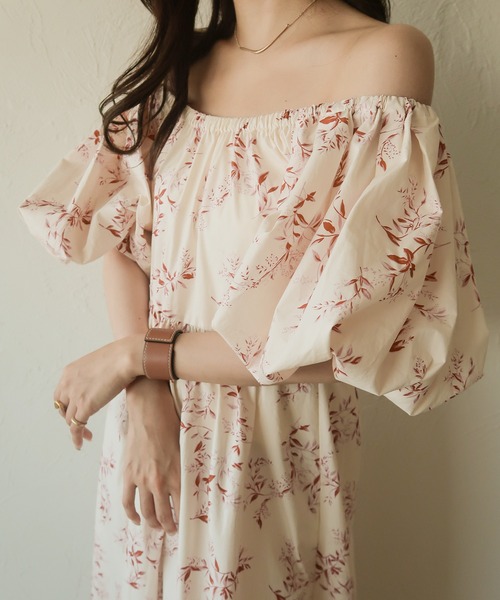 mideal(マイディール)の「original floral onepiece / オリジナルフローラルワンピース(ワンピース・レディース・グリーン/ピンク・FREE)」の3枚目の写真