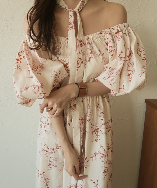 mideal(マイディール)の「original floral onepiece / オリジナルフローラルワンピース(ワンピース・レディース・グリーン/ピンク・FREE)」の14枚目の写真