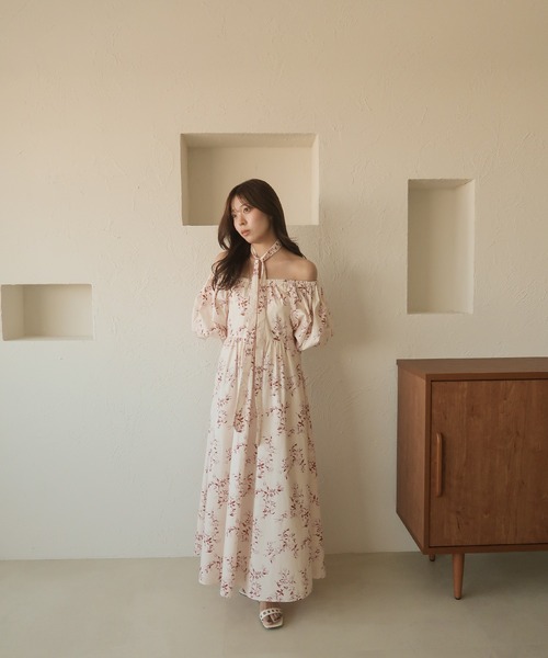 mideal(マイディール)の「original floral onepiece / オリジナルフローラルワンピース(ワンピース・レディース・グリーン/ピンク・FREE)」の8枚目の写真