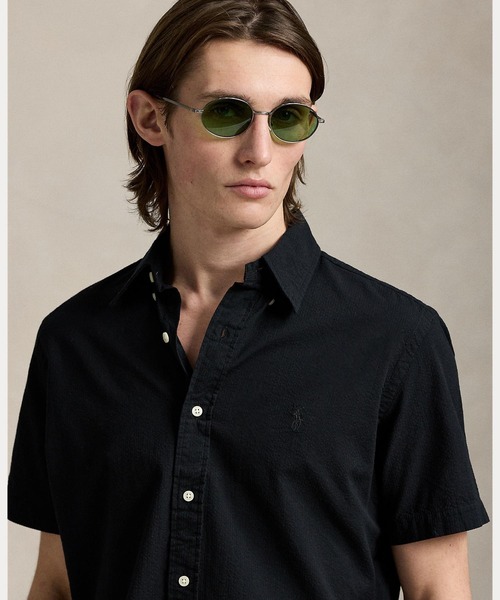 POLO RALPH LAUREN（ポロ ラルフ ローレン）の「クラシック フィット シアサッカー シャツ（シャツ/ブラウス・メンズ・ブラック系1・XL/S/M/L/XS/XXL）」の7枚目の写真