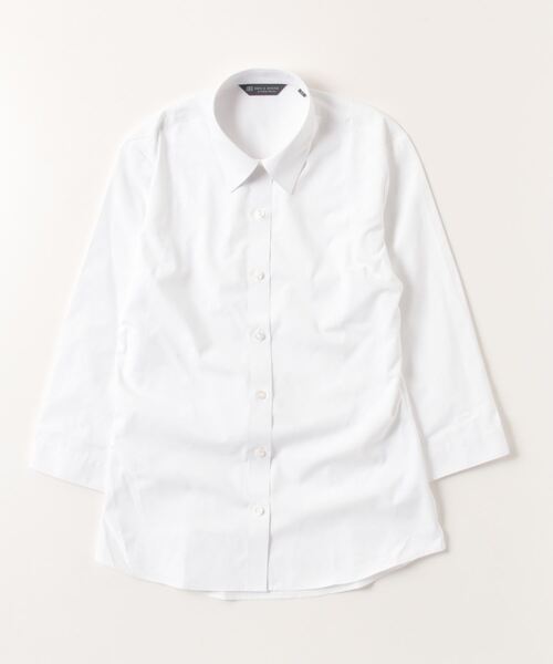 TOKYO SHIRTS（トウキョウシャツ）の「形態安定ノーアイロン レギュラー 7分袖ビジネスワイシャツ フォーマル（ビジネスシャツ・レディース・ホワイト・S/M/L/LL/XL/XS）」の2枚目の写真